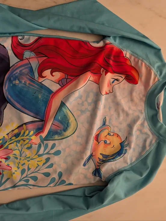 Disney Ariel Rash Guard 5T - Picture 2 of 4